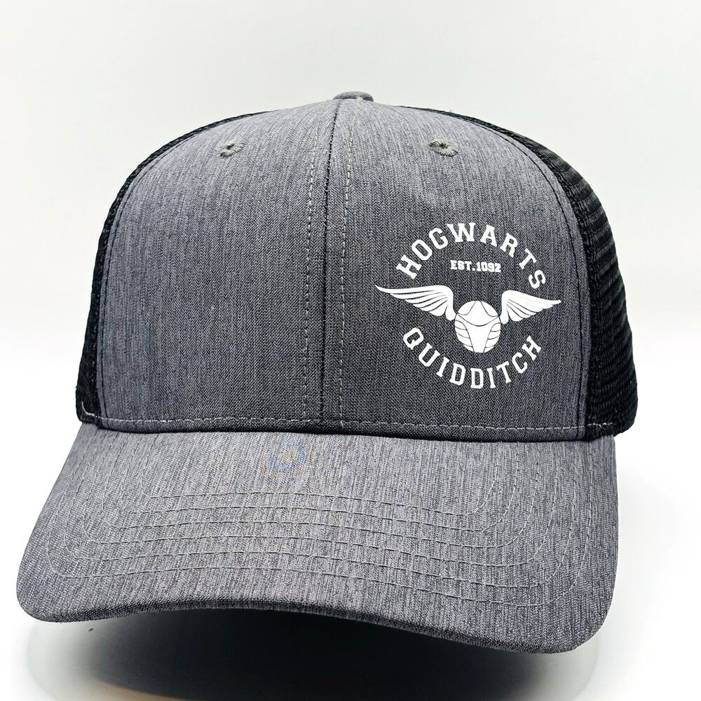 Harry Potter Hat SnapBack Hogwarts Quidditch Black Adjustable Snitch Seeker